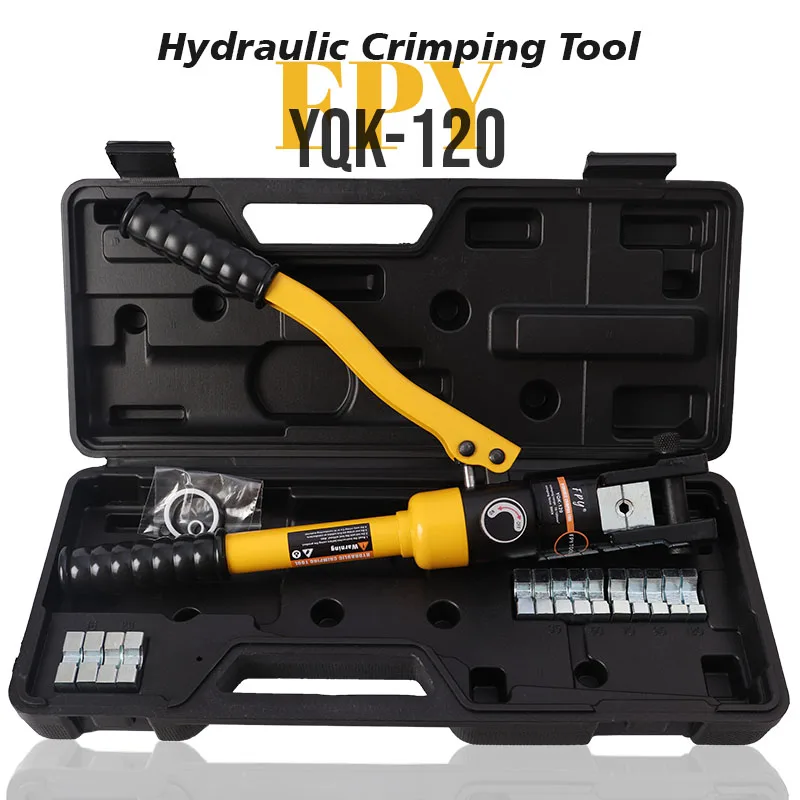 

Hydraulic Crimping Tool YQK-120 with Crimping Range from 10-120MM2 Hydraulic Crimping Plier for Cable Lug CU/AL Connectors