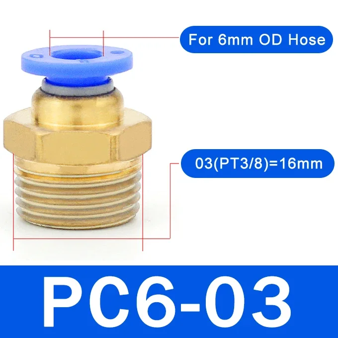Enhanced Pneumatic Quick Connector Set - 5-Piece Push-In Fitting Kit for Industrial Air Hose & Tube