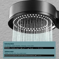 5 Modes Adjustable Rain Drenching Mode Black Bath Shower Head Head Water Saving High Pressure Showerhead Bathroom Accessories 2
