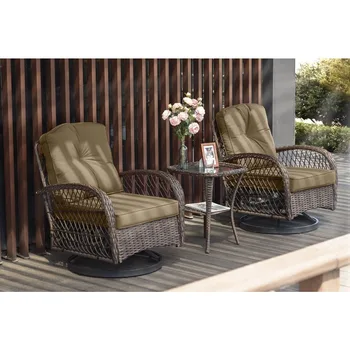 3-Piece Wicker Patio Set 1