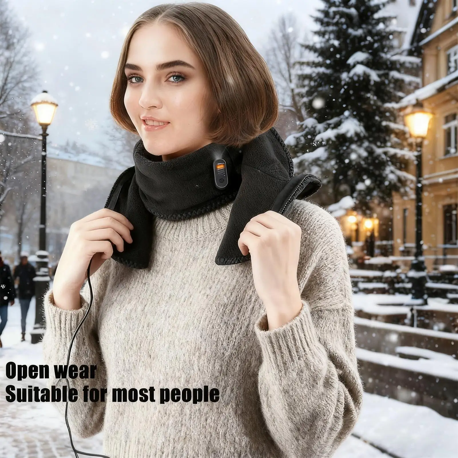 Heated Neck Shoulder Wrap 3-Level Foldable Breathable USB Heating Pad For Neck Shoulder For Students Women Men Teens Adults