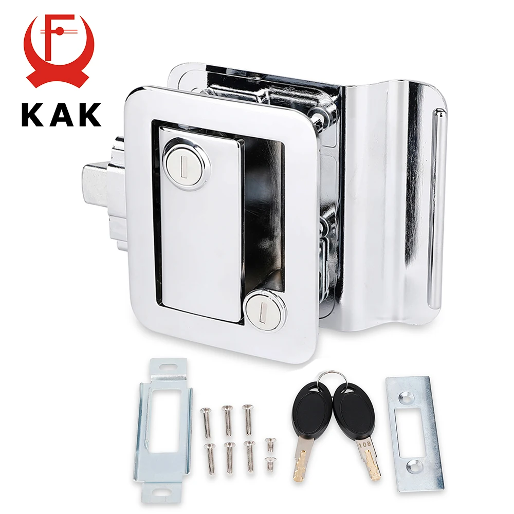 KAK Camper Car Entry Door Lock Handle with Keys Security Kit Antitheft