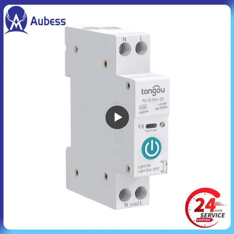 

Автоматический выключатель Tuya 1 шт., умный автоматический выключатель с дозировкой, 1P, 63 А, работает с Alexa