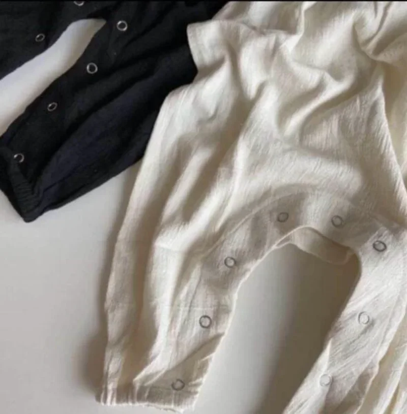Children Overalls Pants 7580 Kids Jumpsuit Baby Girl Cotton And Hemp Casual Fly Sleeve Suspenders