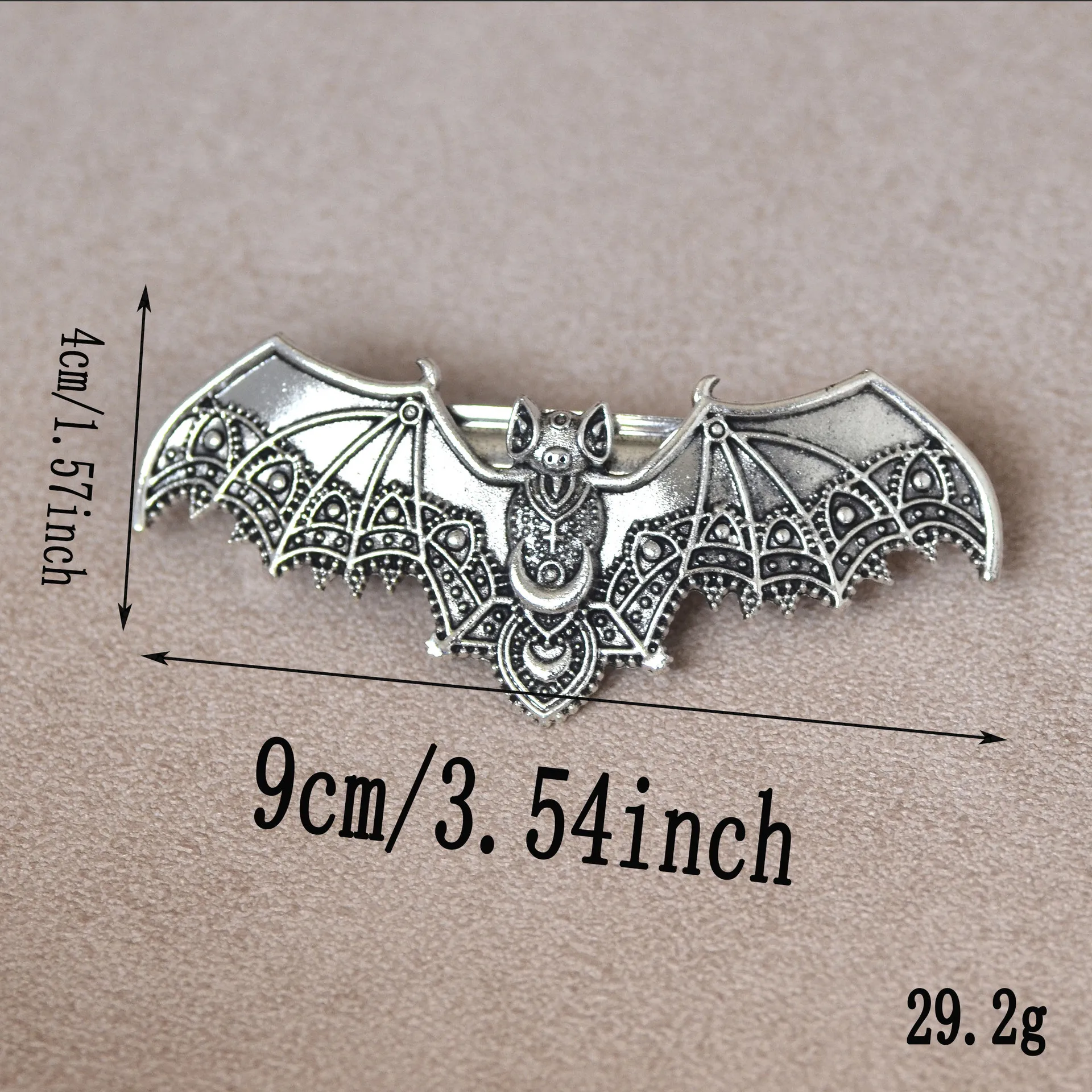 Wikinger-Haarspange, französische Haarspange, Gothic-Hexe-Federklammer-Accessoire, Schmetterling, Fledermaus, Tier-Kopfbedeckung, Damen-Haar-Accessoire – Detail 5