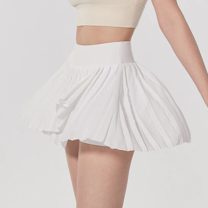 VITALINOVO Pleated Tennis Skirt High Waisted Golf Skirts for Women Lightweight Flowy Cut Athletic Skorts A-Line Skirt with Short