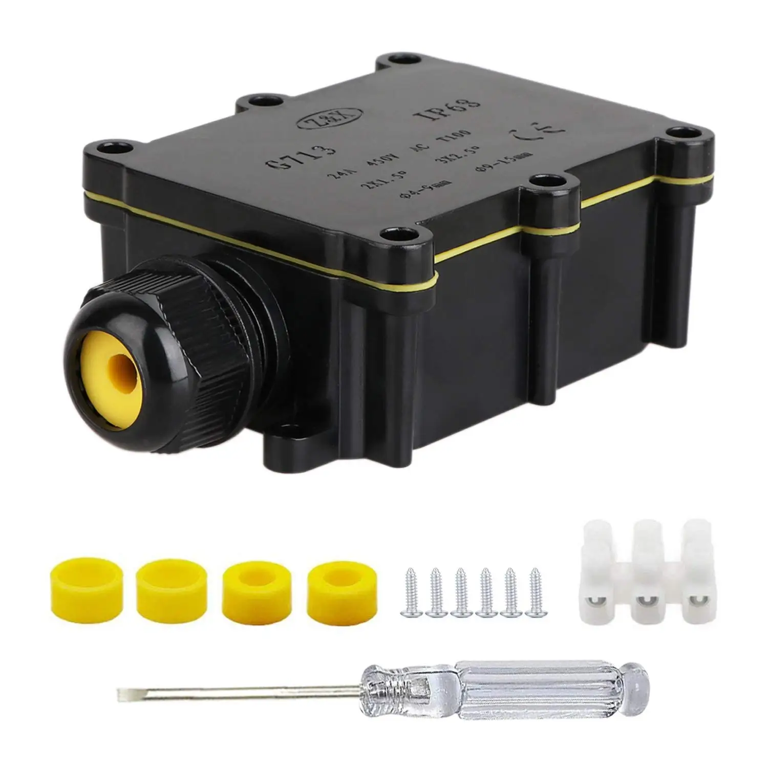 Wasserdichtes ip68 externes Anschluss gehäuse 2-Wege-Stecker m20 Koaxialkabel-Anschluss kabel 5-15mm Außen kabel