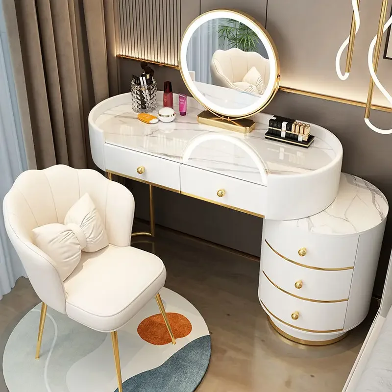 

Makeup Vanity Table Set Corner Dressing Table With Led Mirror Drawer Schminktisch Home Bedroom Furniture Tocadores De Maquillaje