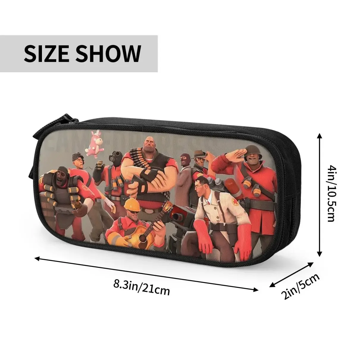 Team Fortress 2 Guitar Pencil Cases Big Capacity Pen Bags Pen Box Pencil Pouch For Boys Girls Students Stationery School Office 4