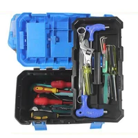 Plastic Tool Box Large-capacity Electrician Work Empty Toolbox Shockproof Tool Storage Box Double Layer Toolbox 2