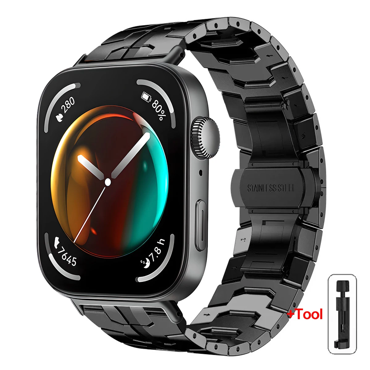 Stainless Steel Adjustable Metal Strap Bracelet