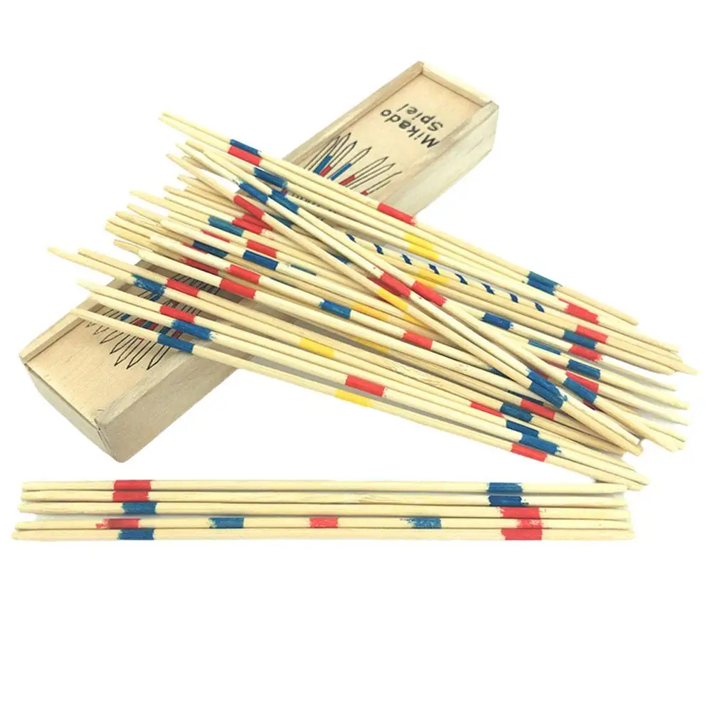 Colorful Wooden Game Stick Children Traditional Pick Up Stick Desktop Toy Gift