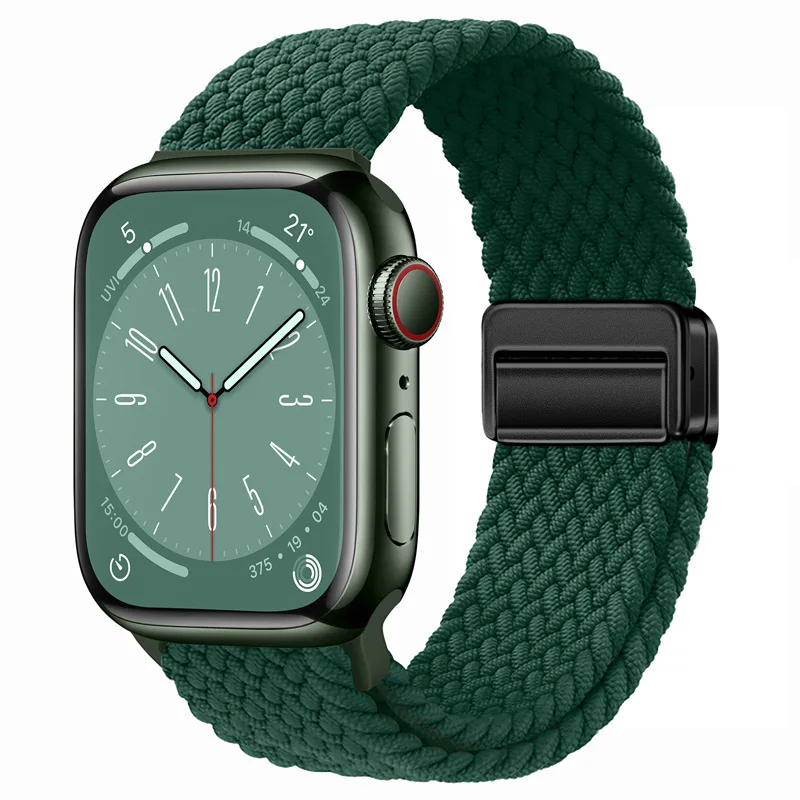 Nylon Braided Loop Strap with Magnetic Buckle - Adjustable Wristband