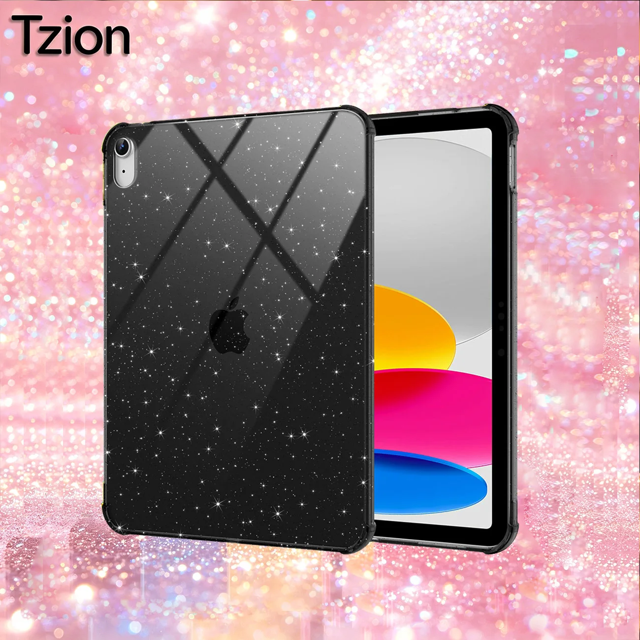Sparkly Glitter Crystal Transparent Soft Silicone Tablet Cover