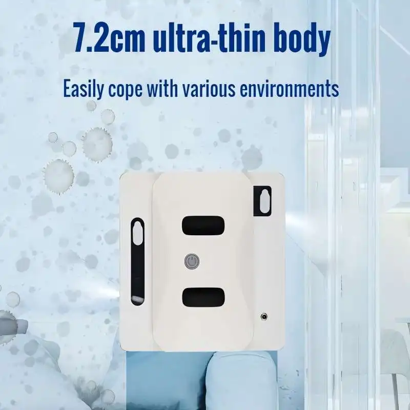 Household window automatic water spray cleaning robot vacuum cleaner remote control electric window wiper household glass wiper 2