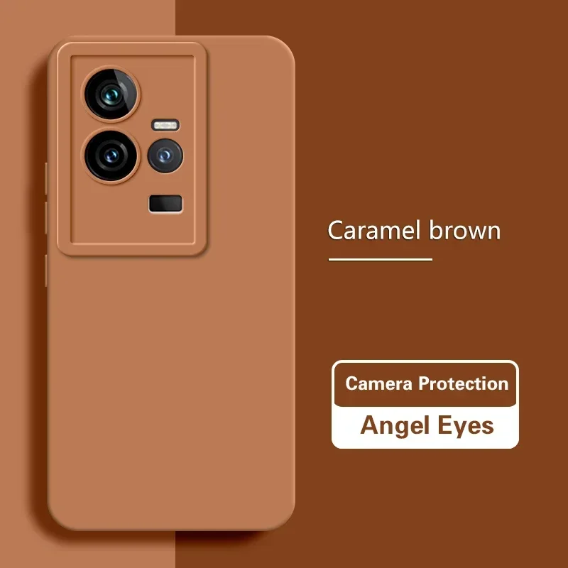 Luxury Dual Layer Soft Silicone Phone Case with Solid Lens Protection and Angel Eyes Design