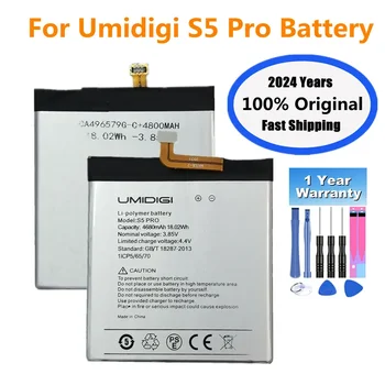 2024 Years 4680mAh Original UMI Battery For Umidigi S5 Pro S5PRO Phone Replacement Batteries Bateria Fast Shipping + Tools