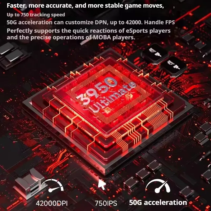 EWEADN S9 Pro Ultra Wireless Gaming Mouse Tri-Mode Double 8K PAW3950 42000DPI Ergonomics Lightweight Esports Mouse for PC Office