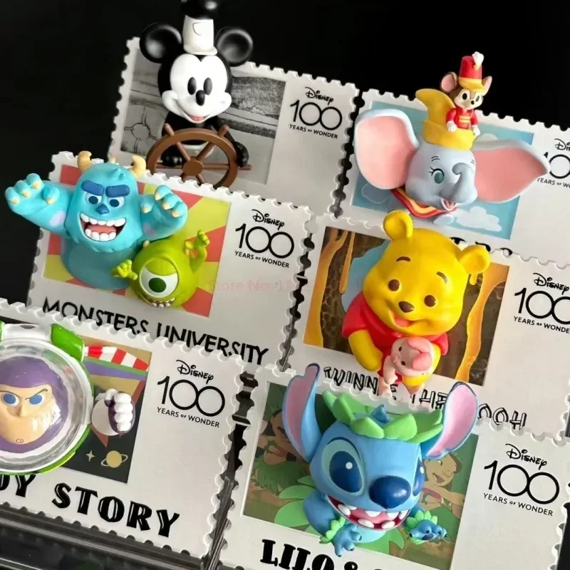 

Disney Return To Stamp Series Blind Box Mickey Stitch Stamp Style Anime Figures Cute Kawaii Pvc Statue Figures Christmas Gifts