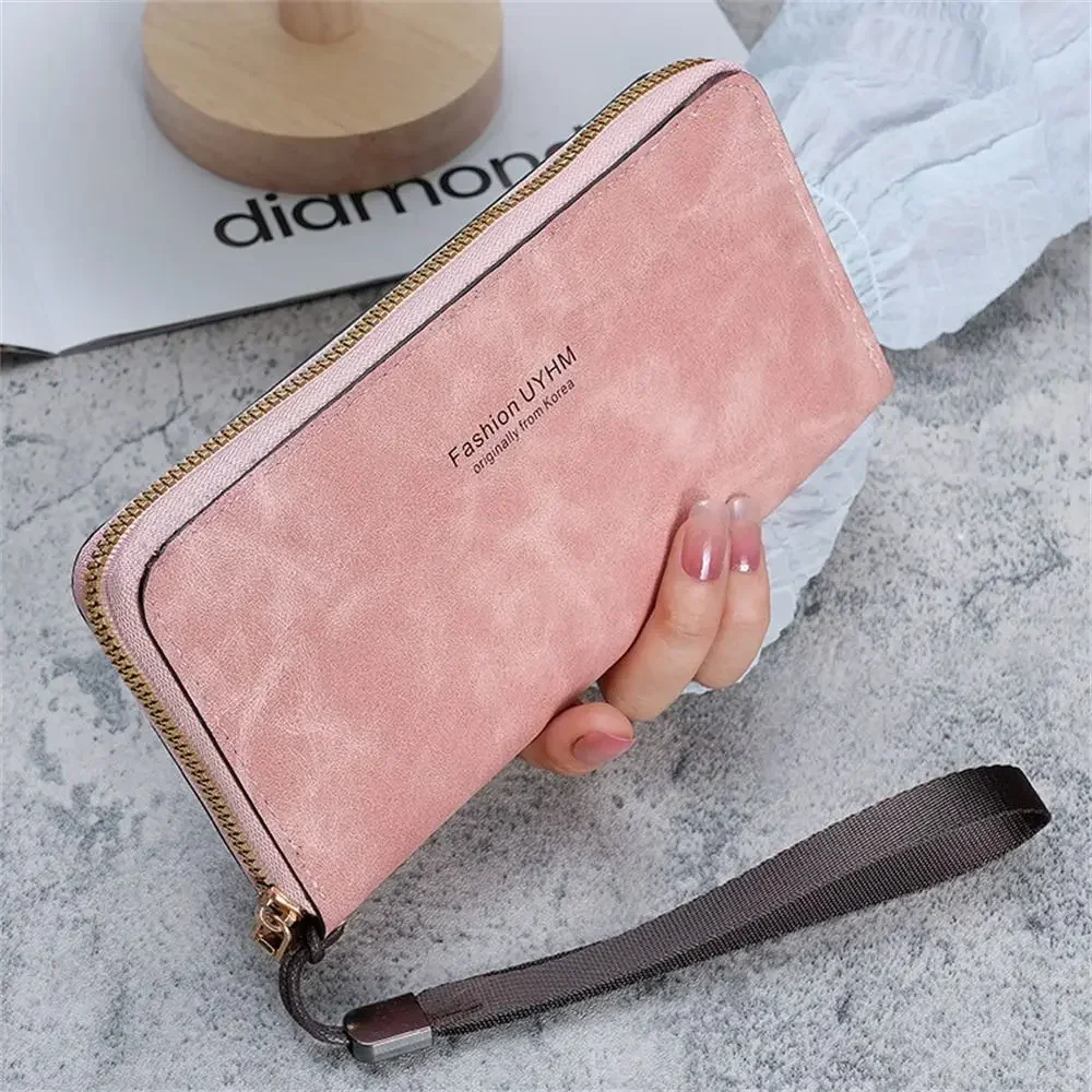 Forever Young Wallet Women Long PU Standard Wallets 2024 New Retro Female Smooth Zipper Purse Lady Wrist Bag Card Pockets 3