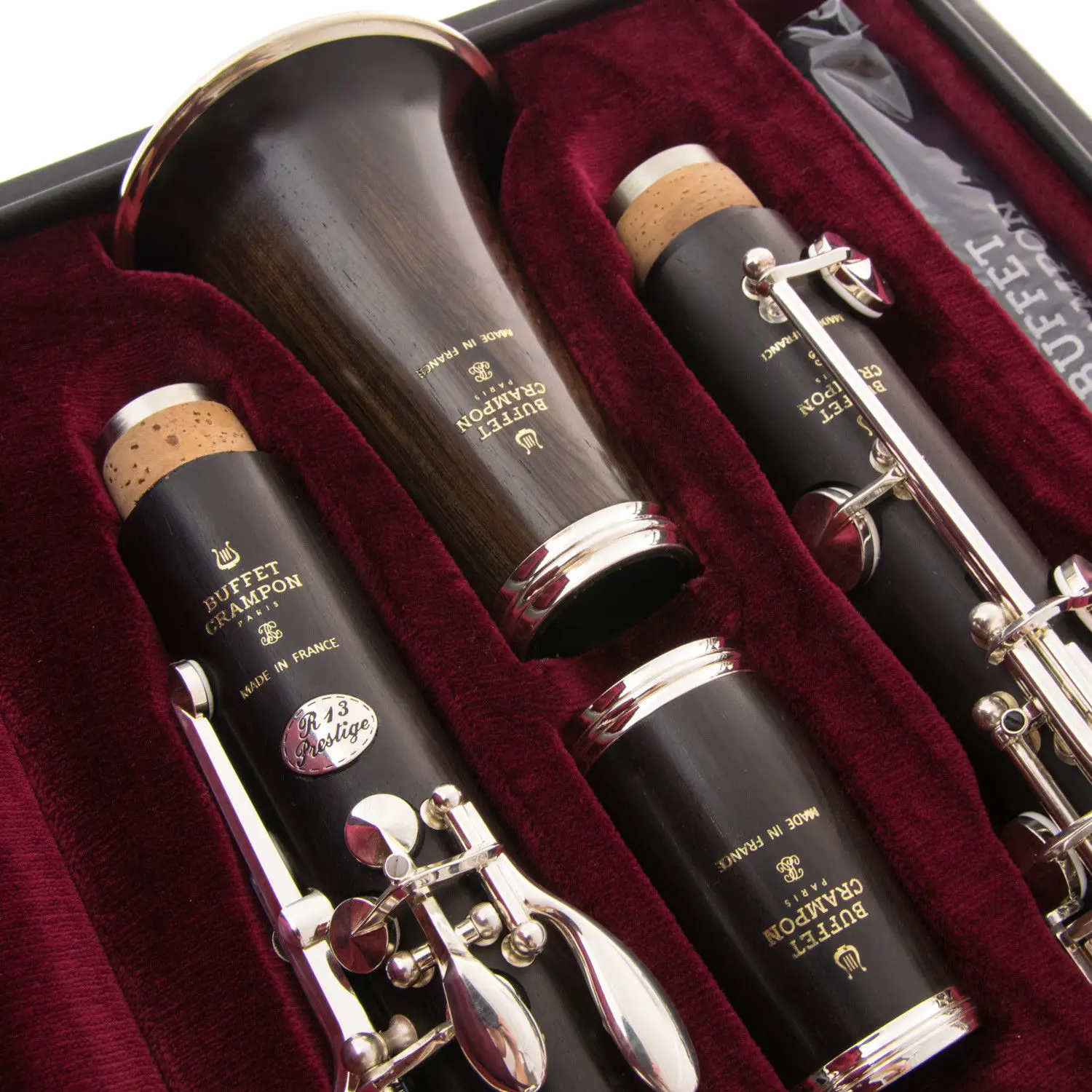 De Xin Professional Bb Clarinet R13 Ebony Wood Clarinets Nickel Silver Key Musical Instruments Case Mouthpiece Reeds