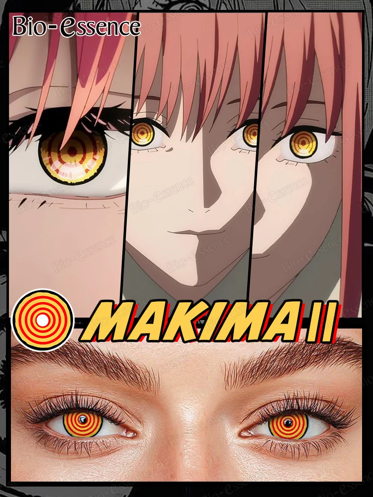 

Bio-essence 1 Pair Cosplay Contact Lenses for Eyes Anime Lense Chainsaw Man Cosplay Lense Free Ship Makima Cosplay Lenses 14.5mm