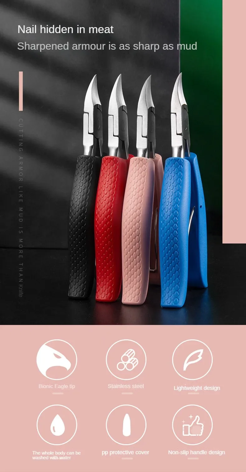 Description Picture 2 of itemToenail Clippers Dead Skin Remove Nail Ingrown Eagle Nose Nipper Cuticle Scissors Nail Cutter Paronychia Tools Pedicure Manicure