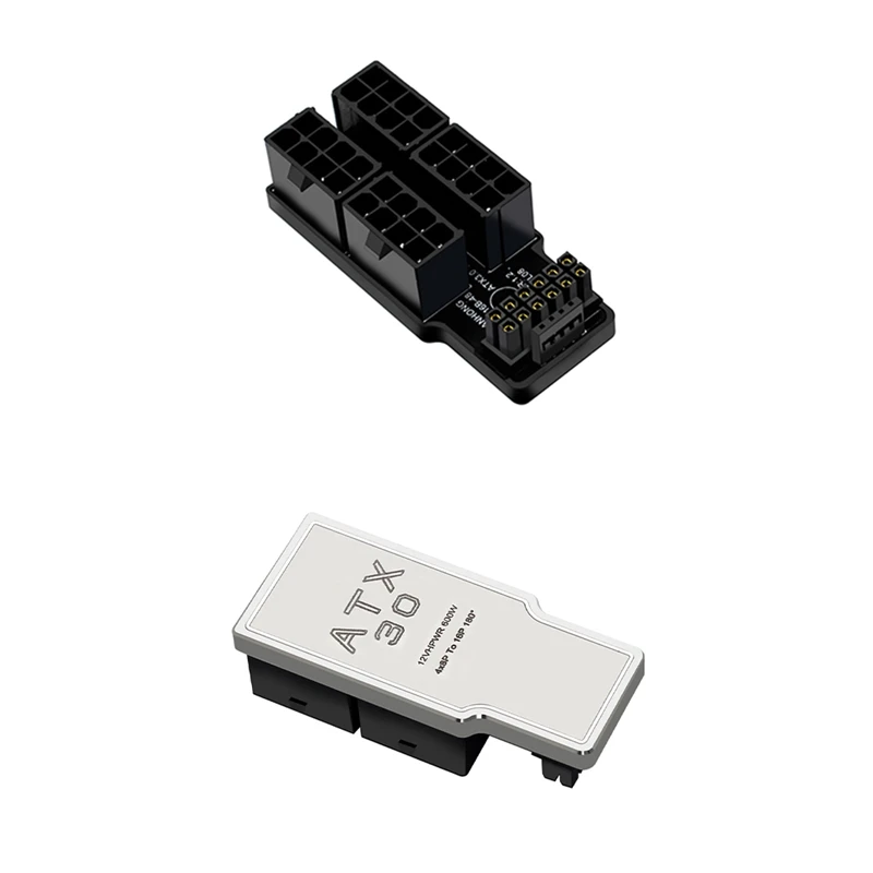 

ATX3.0 12VHPWR 12+4P 600W 180 Degree Power Adapter Converter 4X8pin 40 Series Graphics Card Power Connector Converter