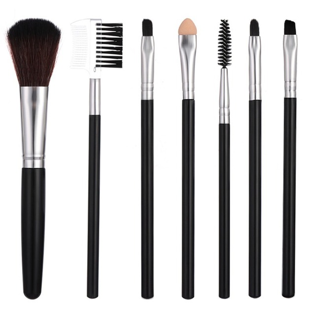 7Pcs Portable Makeup Brushes Set 12-14cm Beauty Powder Brush Super Soft Foundation Concealer Eyeshadow Cosmetics Brush Tool