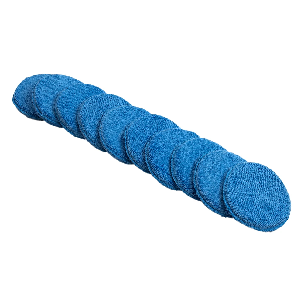 

10pcs Microfiber Polishing Pads Sponge Polish Wax Applicator Auto Cleaning Buffer Car Washing Tool Equipment Supplies