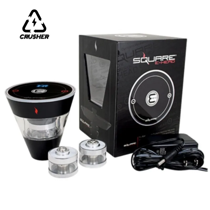 CRUSHER Premium Square Hookah Bowl Set Rechargeable Electric E-Head For Tobacco Shisha Water Pipe Bowls Smoking Accessories hookah accessories hookah set