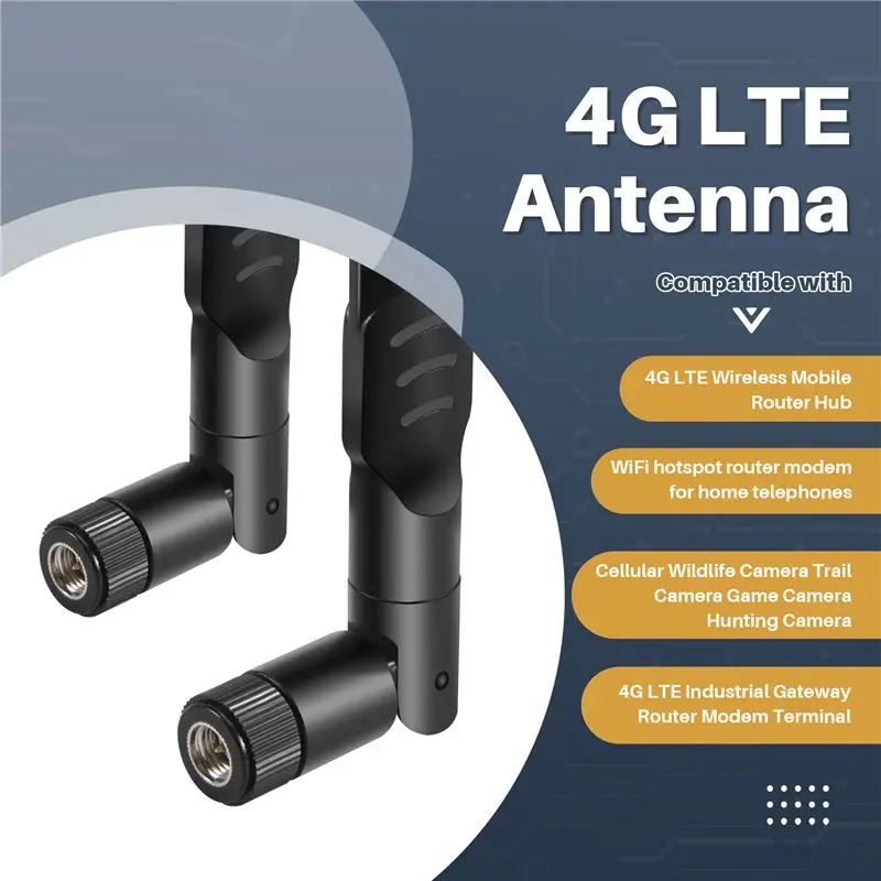 A12E-4G LTE 안테나 8Dbi SMA 플러그 안테나(2개) 호환 4G LTE 라우터 게이트웨이 가정용 전화 핫스팟 모뎀 라우터
