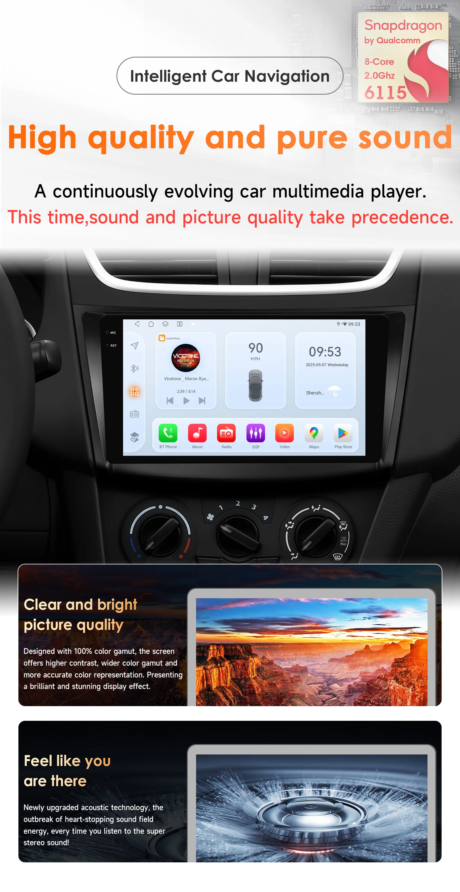 Autoradio für Suzuki Swift 4 2011-2015 mit 4G WIFI GPS-Navigation 9-Zoll-Stereo DSP BT RDS Stereo 2 Din mit Snapdragon 6115 – Detail 2
