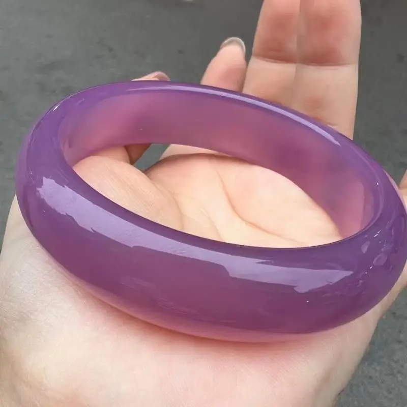 

Certified Jade Bangles Purple Jadeite Women Bracelet Fine Jewelry Genuine Natural Burma Jades Bangles For Girlfriend Mom Gifts