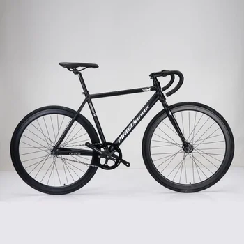 Racing Track Bike Single Speed Fixed Gear Bicycle Aluminum Alloy Frame Fixie Bikes 40mm Aluminum Alloy Racing Wheel 700x28c 1
