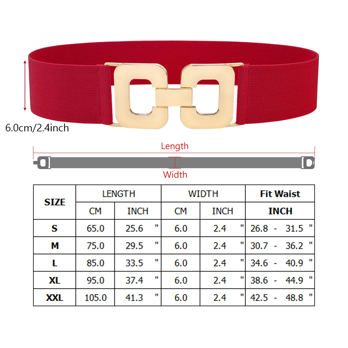 SISHION 10 Farben Vintage Mode Elastischer Bund Korsett Frauen Breiter Taillengürtel Schwarz Rot Plus Größe YD0078 – Detail 3