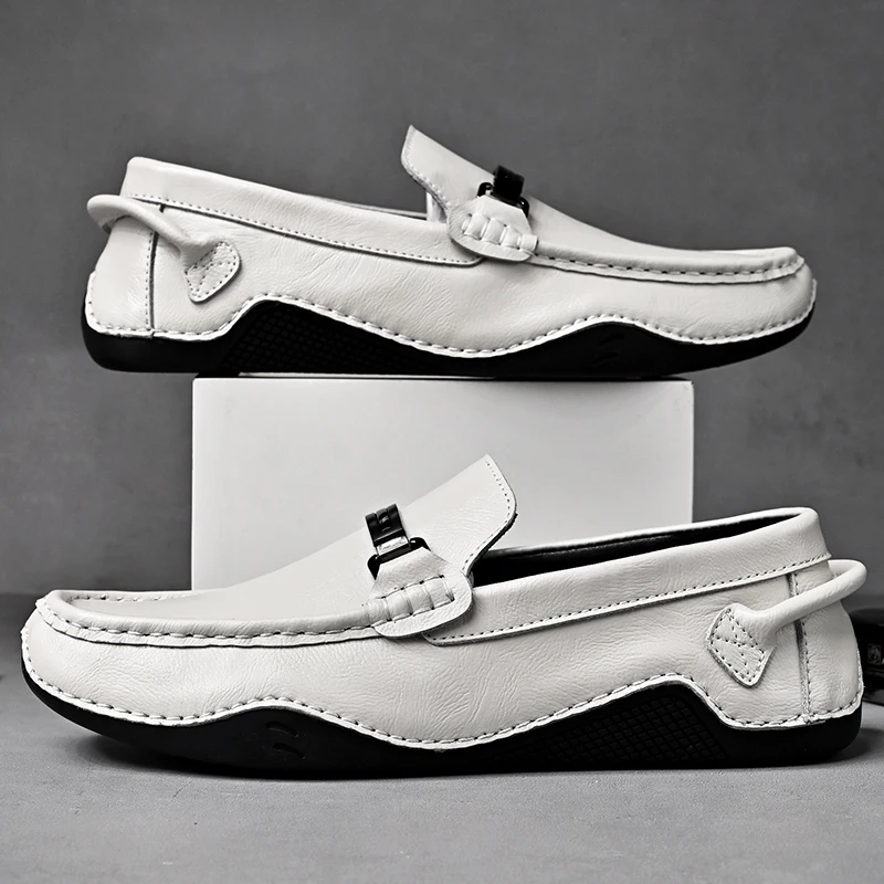 

2022 Men Loafers Shoes Driving Fashion Boat Footwear Man Brand Leather Moccasins Men'S Shoes Men Comfy Drive Men's Casual Shoes