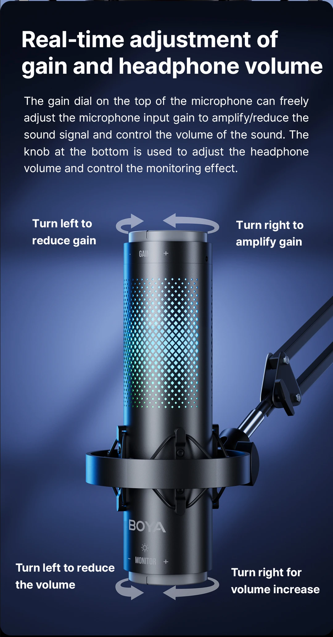 Boya K9 Vibrant Lighting Condenser Microphone in Bangladesh