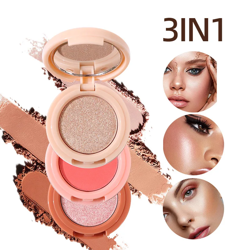 Triad Colors Sandwich Bento Palette Blush Highlighter Eyeshadow Pearlescent Matte Mini Portable Makeup Palette Cosmetics Makeups 2