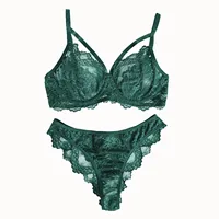 Lingerie et sous-vêtements pour femmes, soutien-gorge à armatures et culotte brésilienne à bretelles en dentelle fantaisie, style victoria 3