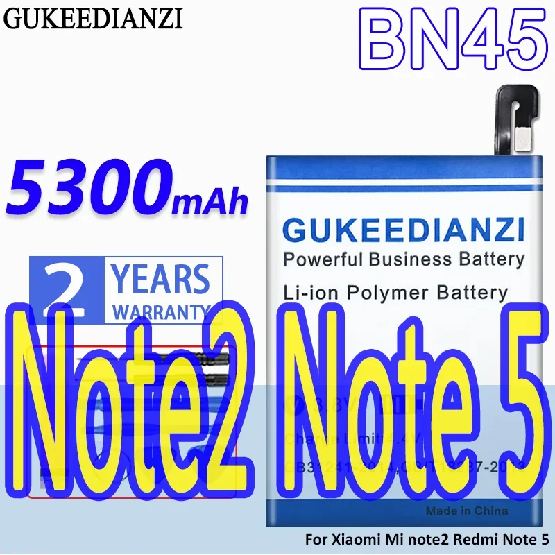 

Аккумулятор GUKEEDIANZI большой емкости BN45 5300 мАч для Xiaomi Mi note2 note 2 для Redmi Note 5 Note5