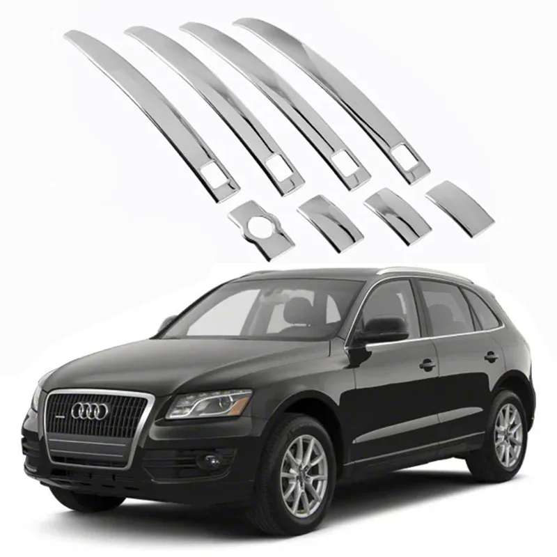 

Gloss Black Door Handle Cover Sticker Trim For Audi Q5A4 B8 2011-2015 car Sticker Exterior Parts Accessories