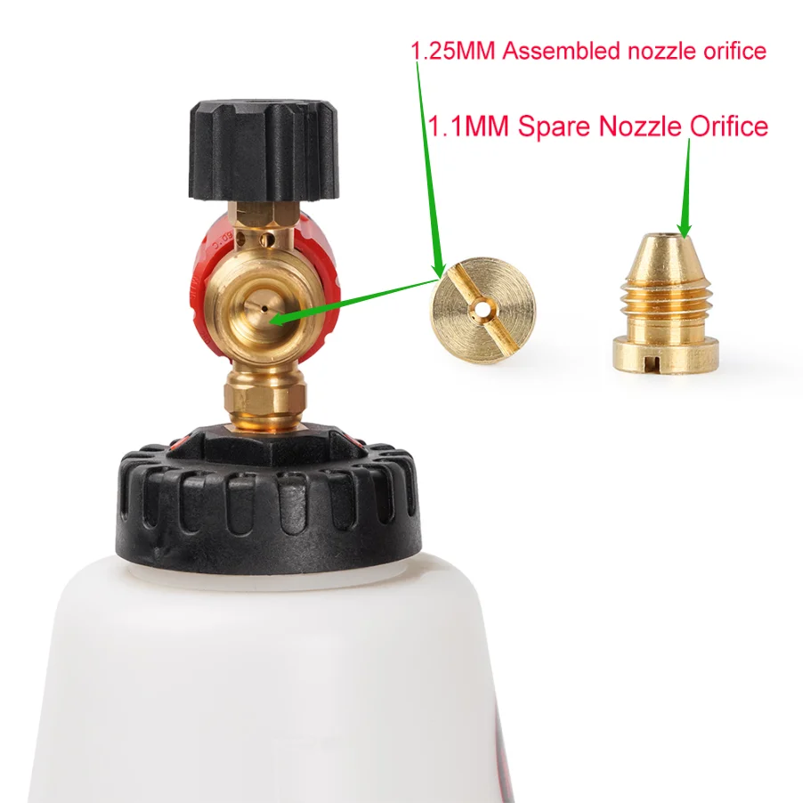 MJJC Snow Foam Lance PRO 2.0 high Pressure car Washer Compatible Varies Adapters 1.2L Big Mouth Anti-Leak Bottle Foam Gun Cannon 3