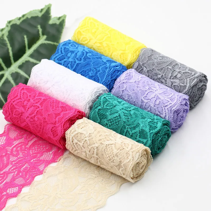 8cm Spandex Lace Elastic Crafts Sewing Ribbon Stretch Lace Trimming Fabric Knitting Material DIY Garment Accessories lace fabric lace ribbon lace garment accessories lace sewing supplies lace accessories lace sewing accessories