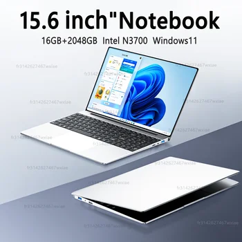 15.6 "Ultra Sottile Del Computer Portatile 16GB di RAM 2TB SSD Intel N3700 Notebook Gamer 1920*1080 Display Ufficio Studio Computer PC Windows 11 Pro 1