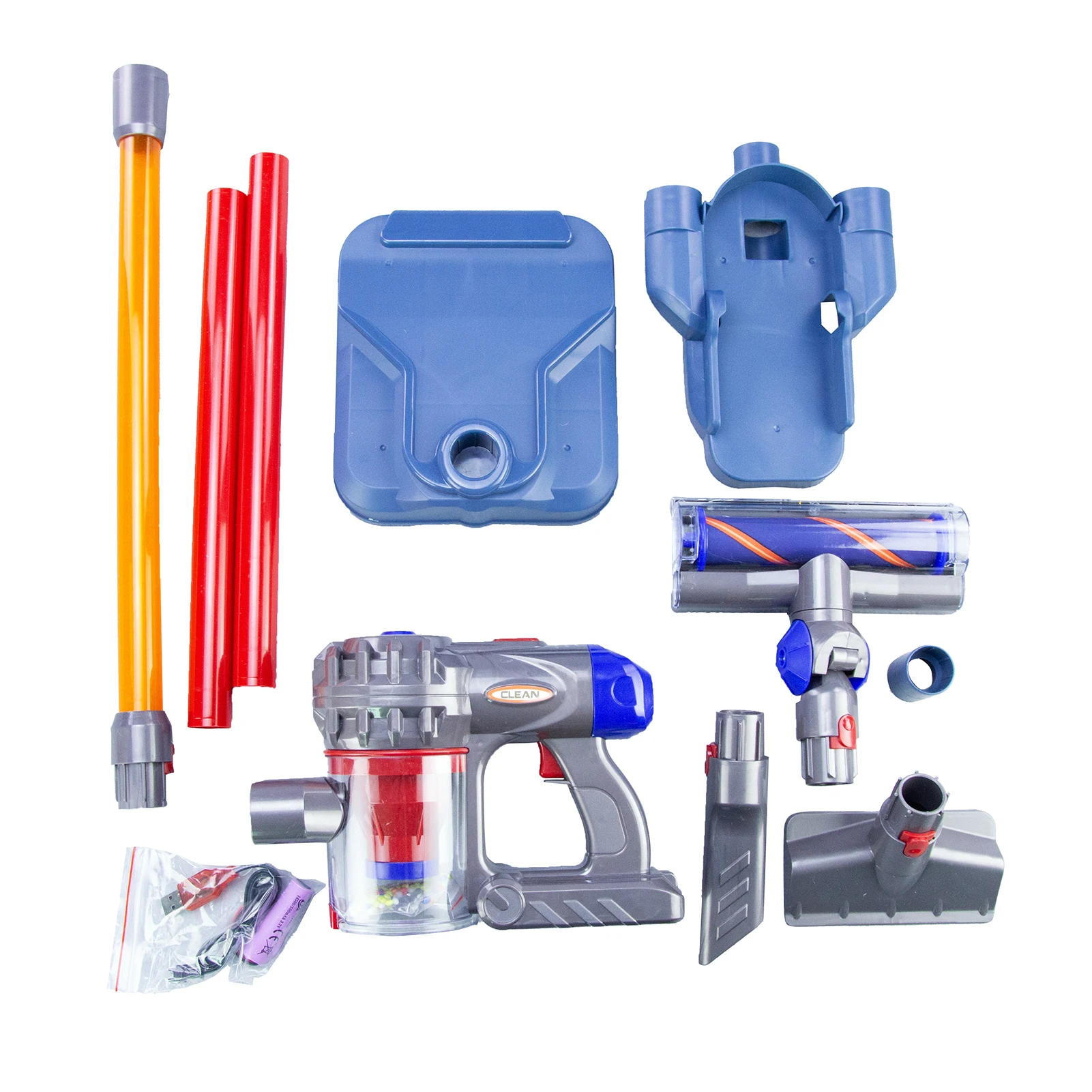 Toy Vacuum 3 In-1 Kids Vacuum Cleaner Set That Really Works Cordless Interactive Toy for Children