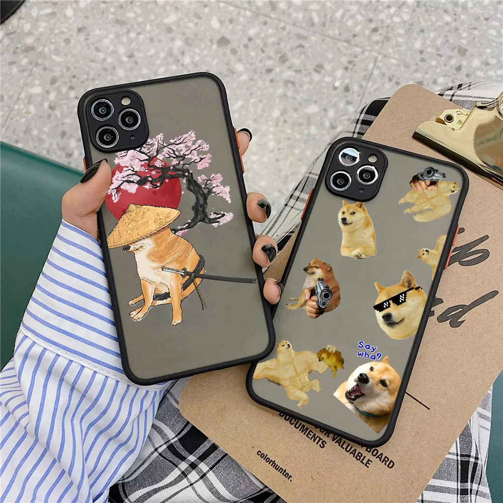 Симпатичный Забавный телефонный чехол Cheems с собакой Шиба-ину для iphone SE 2020 6 6S 7 8 11 12