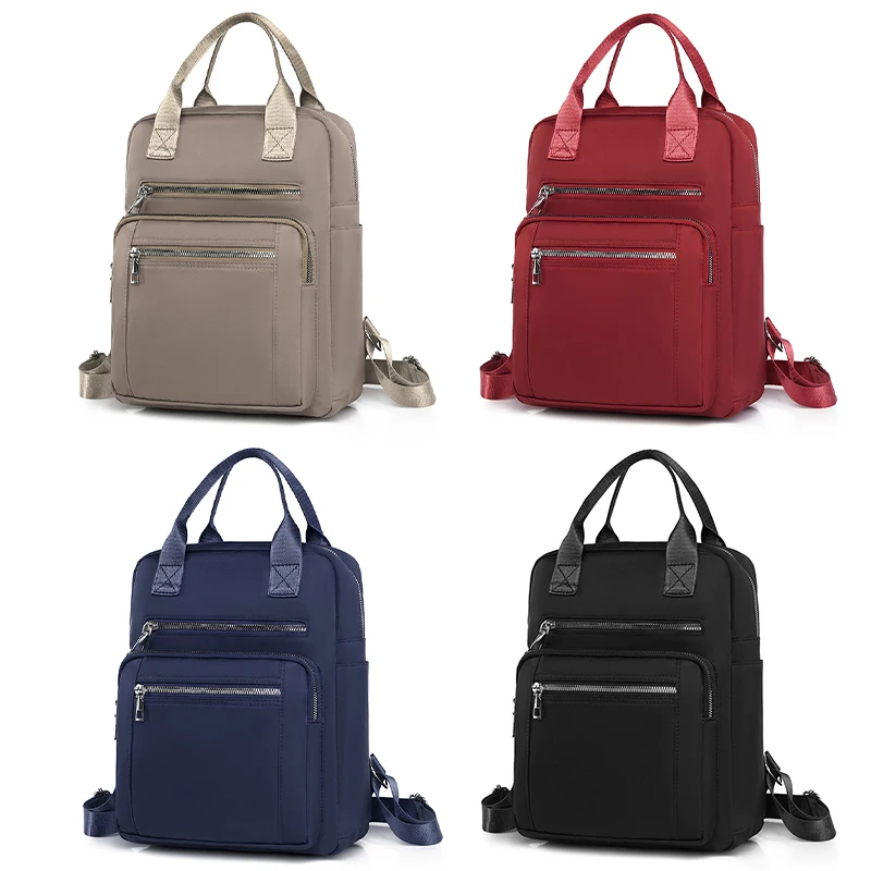 1 medium-sized classic women's backpack with adjustable shoulder straps, suitable for outdoor, travel, and back to school multif