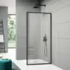 Shower Semi-Framed Glass Panel, 34"" W X 74"" H Shower Screen, 5/16"" (8Mm) Tempered Glass Shower Door, Fit For Walk-In 1