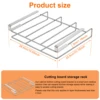 Under Cabinet Cutting Board Organizer Holder Kitchen Hanging Chopping Board Pot Lid Kitchenware Storage Rack Stainless Steel 6